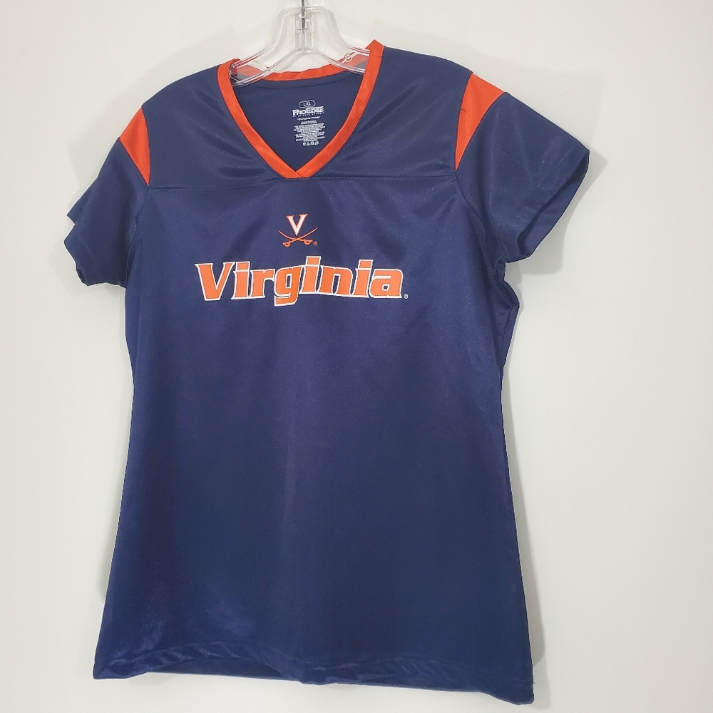 Virginia Blue and Orange Tee, Size Large